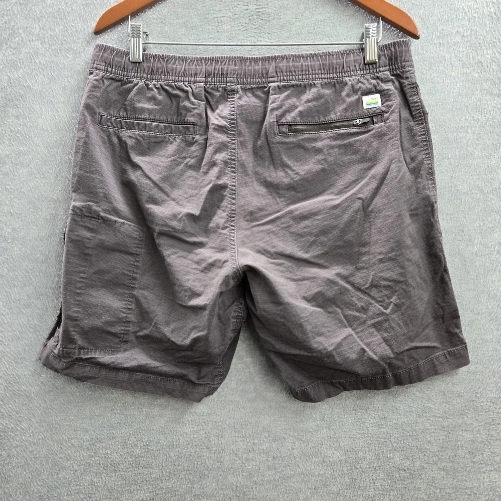 Vuori Men Activewear Shorts L Gray Organic Cotton Ripstop Climber 7